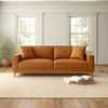 Airy 2 Seater Sofa In Leatherette Brown Color