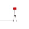 Fiona Red Cotton Shade Floor Lamp