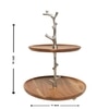 Ireka Home Treat Tree 2 Tier Acacia Wood Dessert Stand