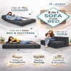 Sleep Spa Foldable 1 Seater Single Foam Fold Out Sofa Cum Bed in Dark Grey Colour