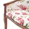 Florence Loveseat 2 Seater In Teak Finish With Caramine Cassia Fabric Colour