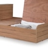 Vienta Engineered Wood King Size Box Storage Bed in Brentwood Oak Brown