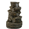 Rustic Copper 5 Tier Rock Water Fountain Home and Garden