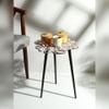 De Aluminium Side Table in Silver Colour