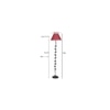 Cassia Maroon Natural Fiber Floor Lamp with Black Iron Base