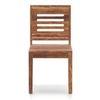 Capra Solid Wood Dining Chair Set Of 2 In Teak Finish