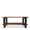 Aroda Sheesham Wood Coffee Table In Natural Rustic Wood Finish