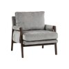 Serenity Boucle Fabric Arm Chair in Grey