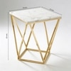 Geometric Metal Side Table in Gold Colour