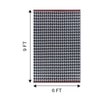 Jaipur Rugs Soft Houndstooth Wool Polyester Dhurrie Rug White 6x9 ft in Ebony and Undyed White