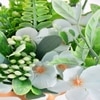 Enchanting Artificial Blue Bloom In White Planter