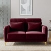 Monly Velvet 2 Seater Sofa Maroon Color