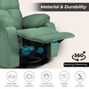 Helios Motorised Recliner Chair for with Rocking Revolving Premium Soft Suede Fabric 1 Seater Chair - Green