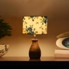 Devansh Multicolor Cotton Table Lamp With  Wood Natural Base (7X13 Inches)-14