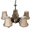 Devansh Dual Steel Metal  Wallmounted Lamp With Cotton Off-White Shade