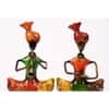 Desert Art Metal Handpainted Musician Figurine Set of 2