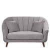 Nilo Velvet 2 Seater Sofa in Grey Colour