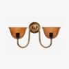 Lior Handicrafted Twin Wall Lamp in Antique Silver Brass finish and Amber Colour