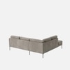 Modernelegance Wood Right Aligned 3-Seater With Upholstery Non Storage Sofa In Grey Colour