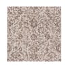Neulooms Handloom Knotted Reversible Flatweave Square Rug Chocolate Brown or Ivory 5x5