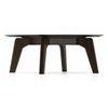 Galaxy Square Stone Coffee Table In American Walnut Finish