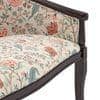 Florence Loveseat 2 Seater In Mahogany Finish With Calico Floral Retreat Fabric Colour