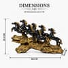 Seven Horse Royal Gallop Horse Sculpture in Gloss Black Colour