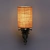 Devansh Metal Electric Wall Light in Antique Gold Colour with Beige Shade Count of 1 Light