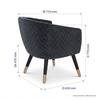 Scandinavian Deniz Lounge Chair Gold Finish