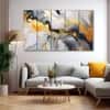 The Castle Decor Marble Texture Wall Art Set of 5 27x48 Inch