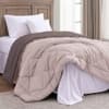 Mocha Brown Solid Comfoter Reversible Cotton Feel 350 Gsm Single Bed 240 X 160 Cms