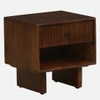 Elvara Solid Wood Bedside Table in Tobacco Finish