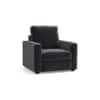 Apollo Compact High Back 1 Seater Fabric Sofa in Pebble Grey Colour