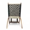 NatWest Sheesham Wood Vintage Balcony Chair in Black and White Rope Canning