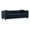 Windsor Luxe 3 Seater Fabric Sofa in Sea Port Blue Velvet Colour