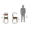 Vivien Solid Wood Dining Chair Set Of 2 In Teak Finish