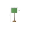 Green Jute with Metal Gold Table Lamp