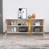 Hexa Red Multipurpose Storage Cabinet With 3 Door in Frosty White And Giant Wood Colour