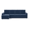 Apollo Compact Sofa (Colour : Lapis Blue, Cushion : Hard, Back Type : High Back, Seating Capacity : Left Aligned 3 Seater + Left Aligned Chaise)
