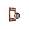 isaac solid wood mirror in honey oak colour