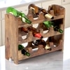 Kassel Sheesham Wood Wine Rack for 12 Bottles in Teak Finish
