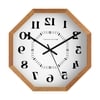 Inverted Index Octagonal Wooden Wall Clock