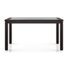 Floyd 6 Seater Solid Wood Dining Table With Glass In Mahogany Finish
