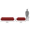 Palermo 3 Seater Click Clack Sofa cum Bed In Salsa Red Colour