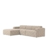 Comforthaven Wood Right Aligned 3-Seater With Upholstery Non Storage Sofa In Grey Colour