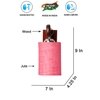 Devansh Solid Wood Electric Wall Light in Brown Colour with Pink Shade Count of 1 Light