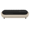 Marko Velvet 2 Seater 4 Feet Ottoman Bench in Black & Cream  Color
