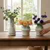 Layered Form Textured Ceramic Vase Set