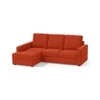 Apollo Compact Sofa (Colour : Lava, Cushion : Hard, Back Type : High Back, Seating Capacity : Left Aligned 2 Seater + Left Aligned Chaise)