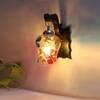 Devansh Solid Wood Electric Wall Light in Brown Colour with Multi Shade Count of 1 Light